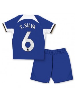 Chelsea Thiago Silva #6 Replika Hemmakläder Barn 2023-24 Kortärmad (+ byxor)
